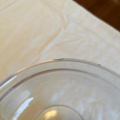 Crystal etched compote
