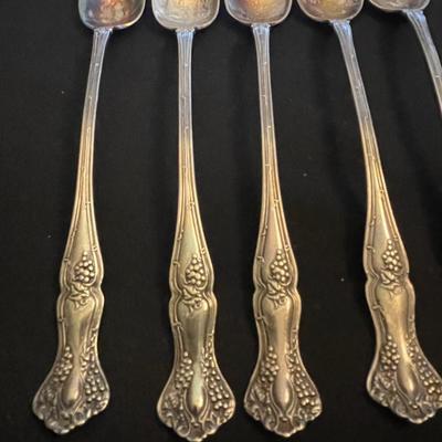 FIVE SILVER PLATED TEASPOONS