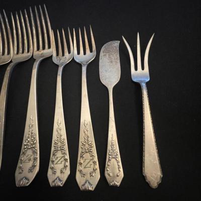STERLING SILVER FORKS, BUTTER KNIFE AND MORE