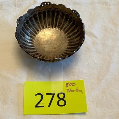 Sterling silver small footed bowl