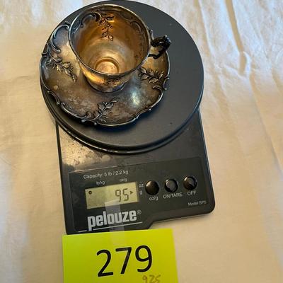 Demitasse Cup & Saucer Sterling Silver