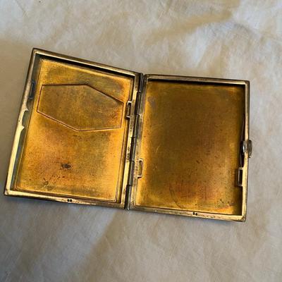 Gorgeous Cigarette case Sterling silver with enamel