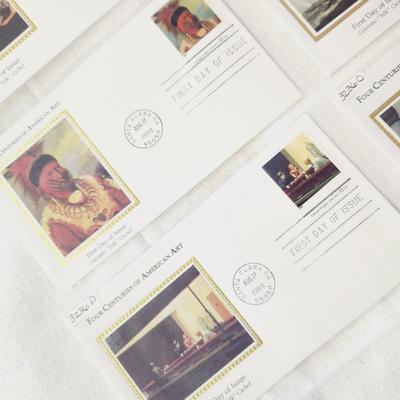 8 PC - FIRST DAY ISSUE STAMPS - 4 CENTURIES OF AMERICAN ART #2
