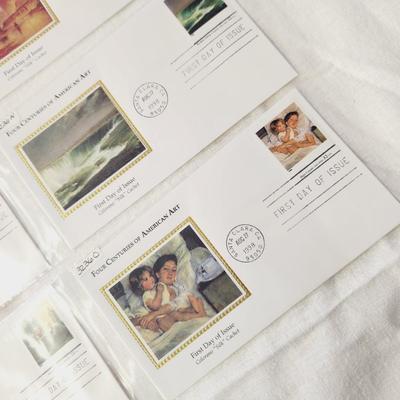 8 PC - FIRST DAY ISSUE STAMPS - 4 CENTURIES OF AMERICAN ART #2