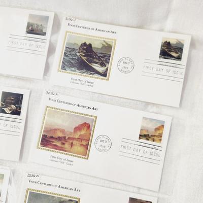 8 PC - FIRST DAY ISSUE STAMPS - 4 CENTURIES OF AMERICAN ART #2