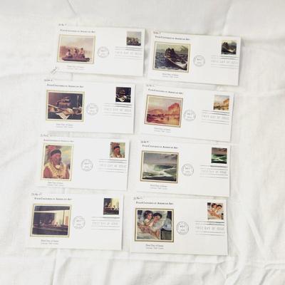 8 PC - FIRST DAY ISSUE STAMPS - 4 CENTURIES OF AMERICAN ART #2