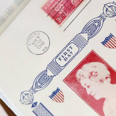 6 PC - FIRST DAY ISSUE SOUVENIR STAMP CARDS - 1948 VARIETY