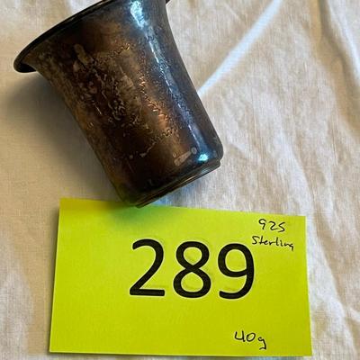 Sterling Tumbler 1800s etched
