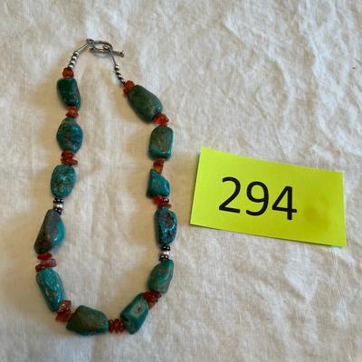 Turquoise & Coral necklace