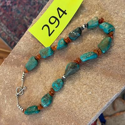 Turquoise & Coral necklace