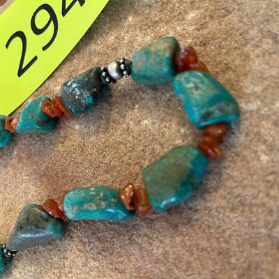 Turquoise & Coral necklace