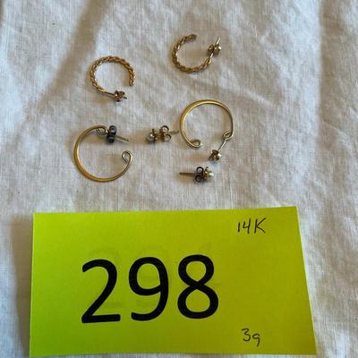 14K Yellow Gold Earrings