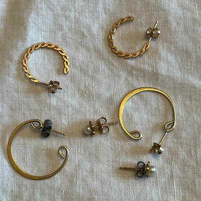 14K Yellow Gold Earrings