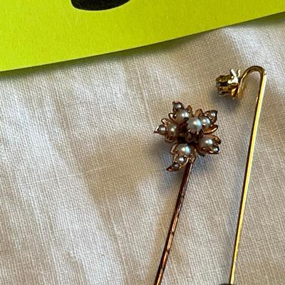 Two Gold Stick Pins