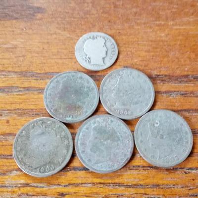 LOT 8   LOT OF SIX OLD COINS