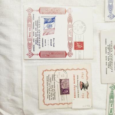 7 PC - FIRST DAY ISSUE STAMPS - 1948 & 1947 MIX