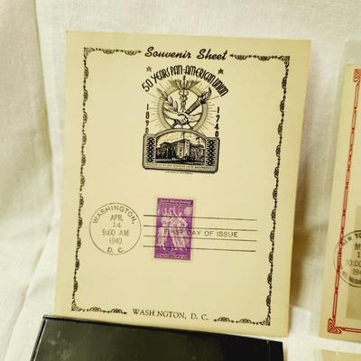 9 PC - FIRST DAY ISSUE MIXED STYLE STAMPS - 1940s MIX THEME