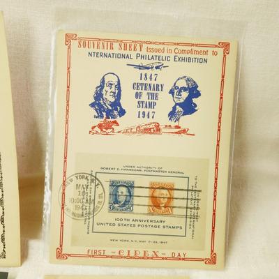 9 PC - FIRST DAY ISSUE MIXED STYLE STAMPS - 1940s MIX THEME