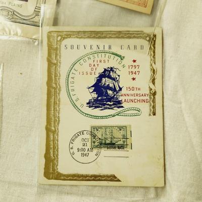 7 PC - FIRST DAY ISSUE MIX STYLE STAMPS - 1940S MIX THEME