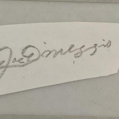 Joe DiMaggio Signed Autograph Cut