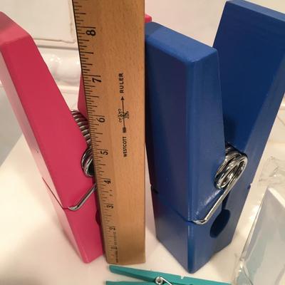 Two GIANT Clothespins and some smaller ones, Desk Decor