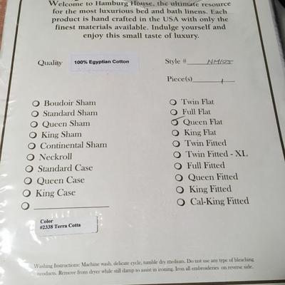 Hamburg House embroidered Queen sheet