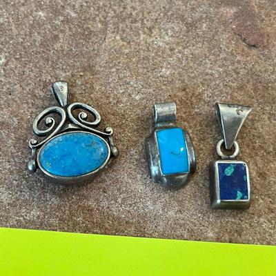 Lot of 4 Pendants Sterling Silver