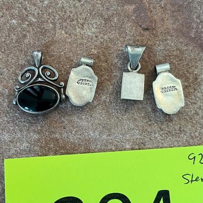 Lot of 4 Pendants Sterling Silver