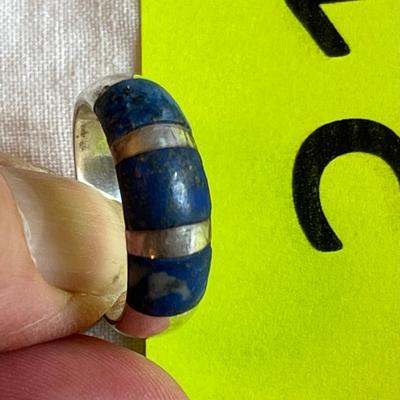 Sterling Silver & Lapis Earrings & Ring