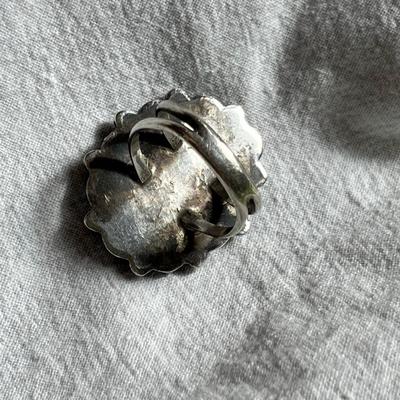 Old Pawn Cluster Turquoise Ring