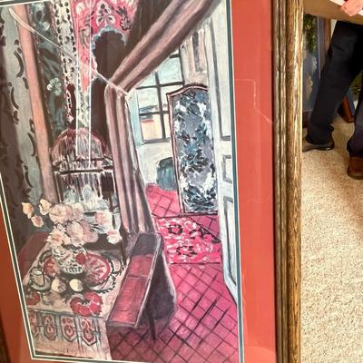 Victorian home scene print