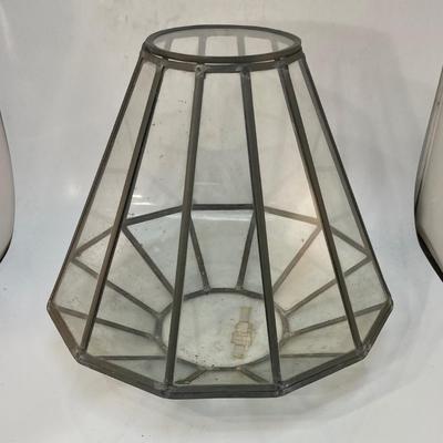 Metal & Clear Leaded Glass Display Terrarium with Lid 70's Indoor Plant Mini Hothouse