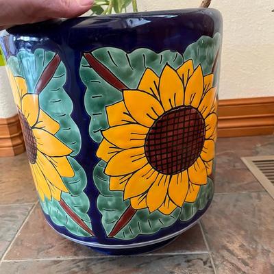 Talavera Pottery Sunflower Large Planter