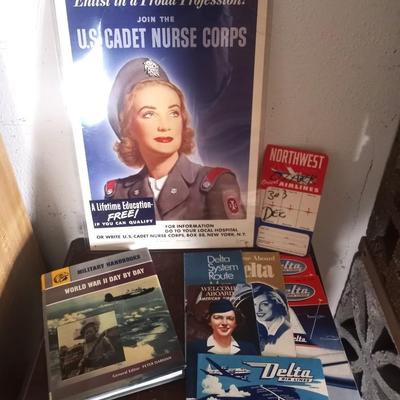 VINTAGE CADET ADVERTISING AND AIRLINE TICKETS