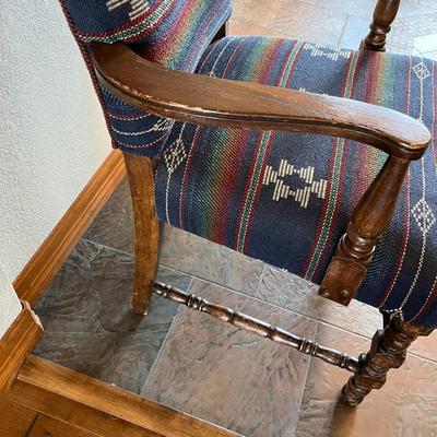 Arm Chair with Southwestern design.