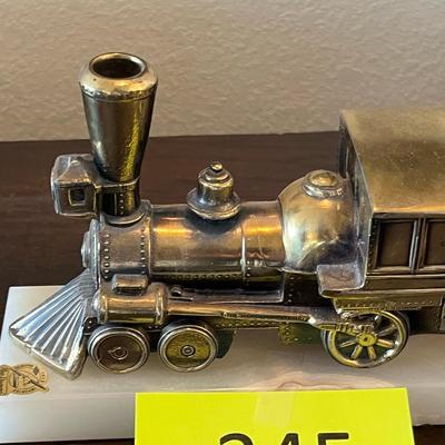 Rail Road Engines Book Ends on marble bases