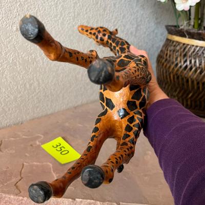 Large Giraffe Hand Carved