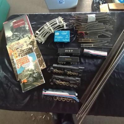 VINTAGE TRAINS-TRACKS-TRANSFORMER AND BOOKS