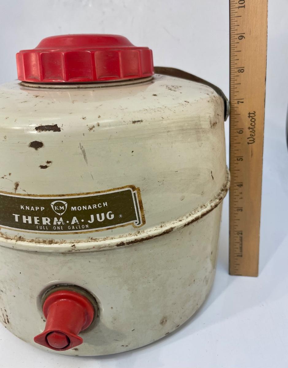 【送料無料ライン/39ショップ】 Vintage Knapp Jug Thermos Picnic Camping Therm-A-Jug Monarch ジャグ