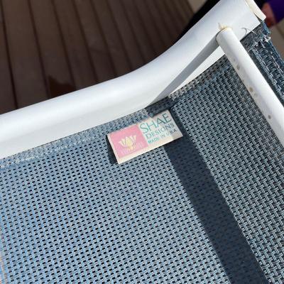 Pair of Blue & Gray Patio Chairs