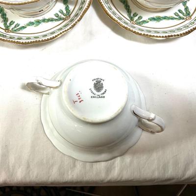 1478 Vintage China Sets Bouillon, Cup and Saucers, Demitasse cups