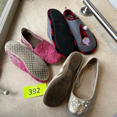 Lot of slippers loafers
