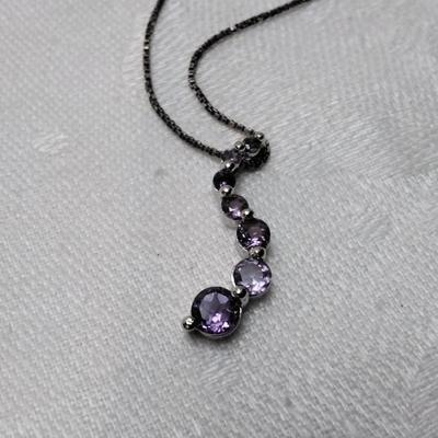 Amethyst 925 16" Necklace
