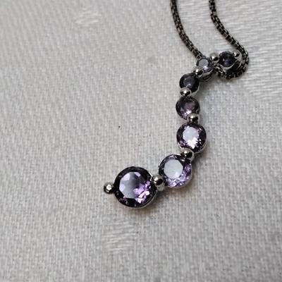 Amethyst 925 16" Necklace