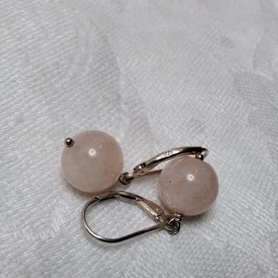 Rose Quartz 925 Earrings