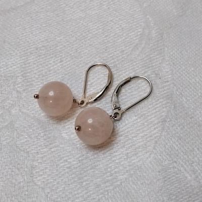 Rose Quartz 925 Earrings