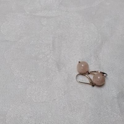 Rose Quartz 925 Earrings