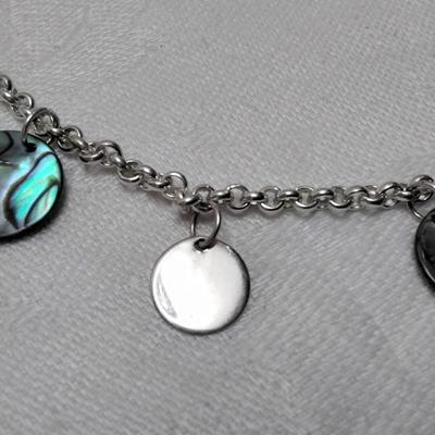 Vintage Abalone 925 16" Necklace