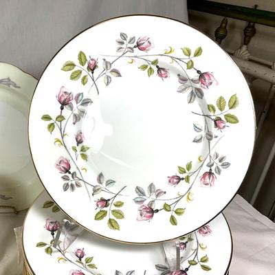1490 Set of Vintage Tuscan and Sango China "Dawn Rose"