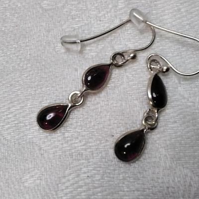 Rhodolite Garnet Teardrop 925 Earrings